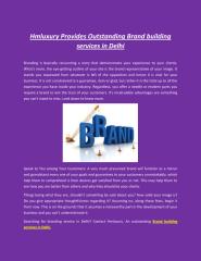 Hmluxury Provides Outstanding Brand building services in Delhi.pdf