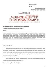 jurnal MUI - Membangun Masjid Menjadi Inspirasi Peradaban ; Ust Jazir ASP - Seminar Musholla untuk Perdaban Kampus 08102011.pdf